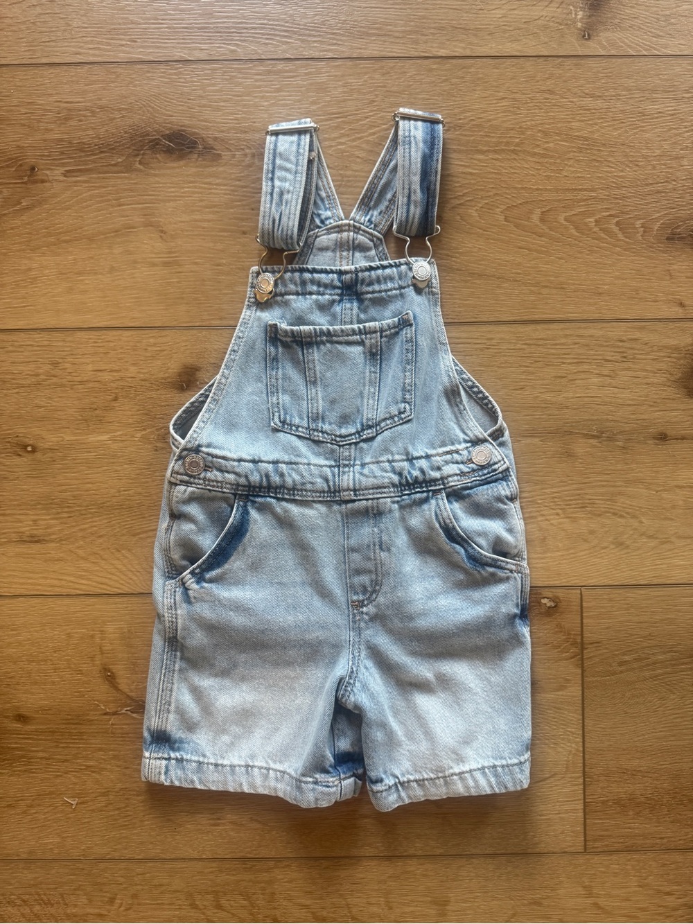 H&M Light Blue Denim Short Overalls for Kids
